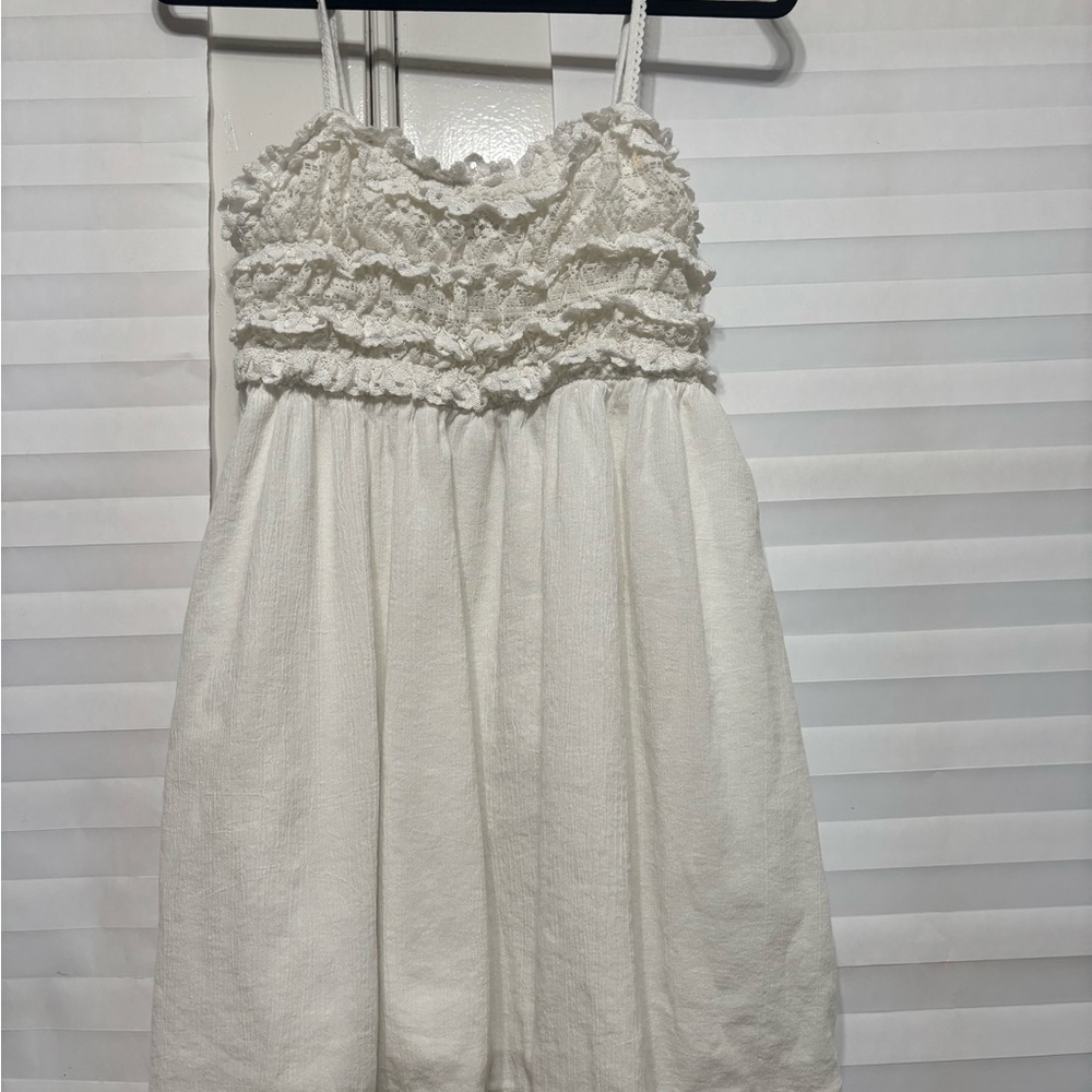 American Eagle Outfitters White Ruffle Kids Dress
